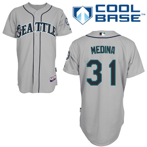 Yoervis Medina #31 MLB Jersey-Seattle Mariners Men's Authentic Road Gray Cool Base Baseball Jersey